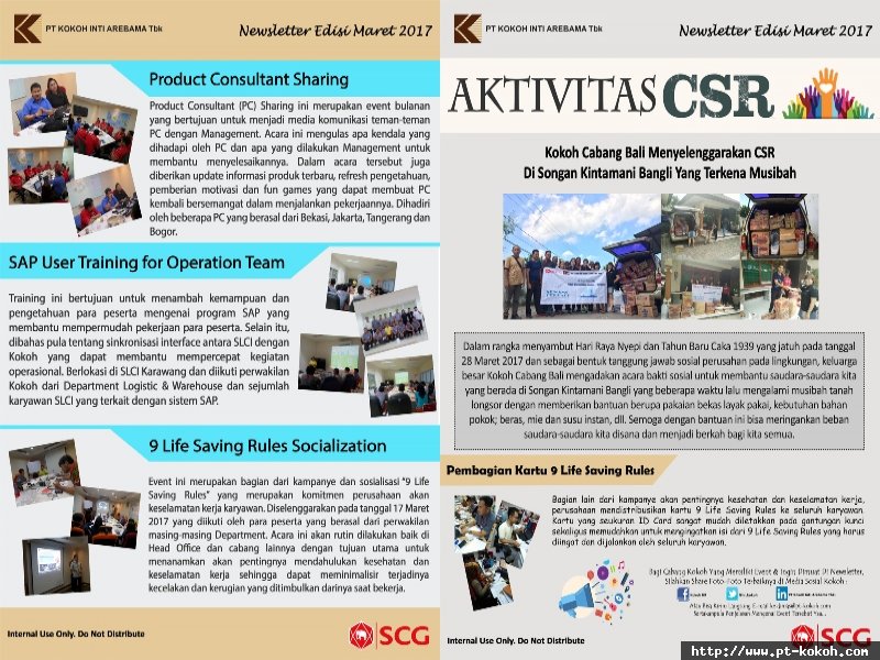 Newsletter Edisi Maret 2017