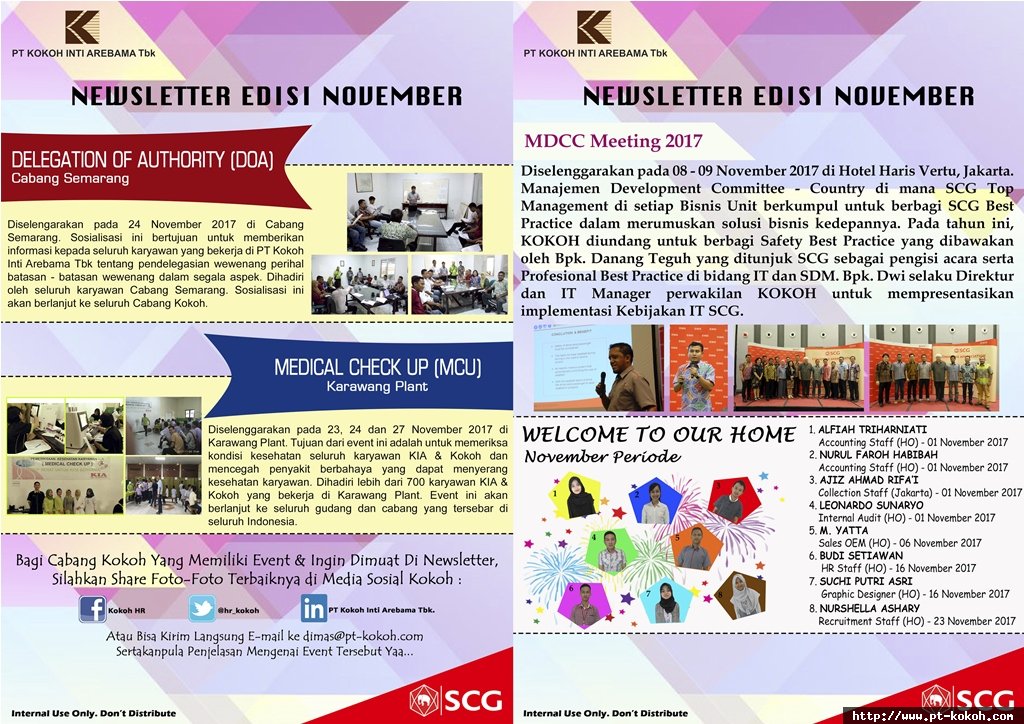 Newsletter Edisi November 2017