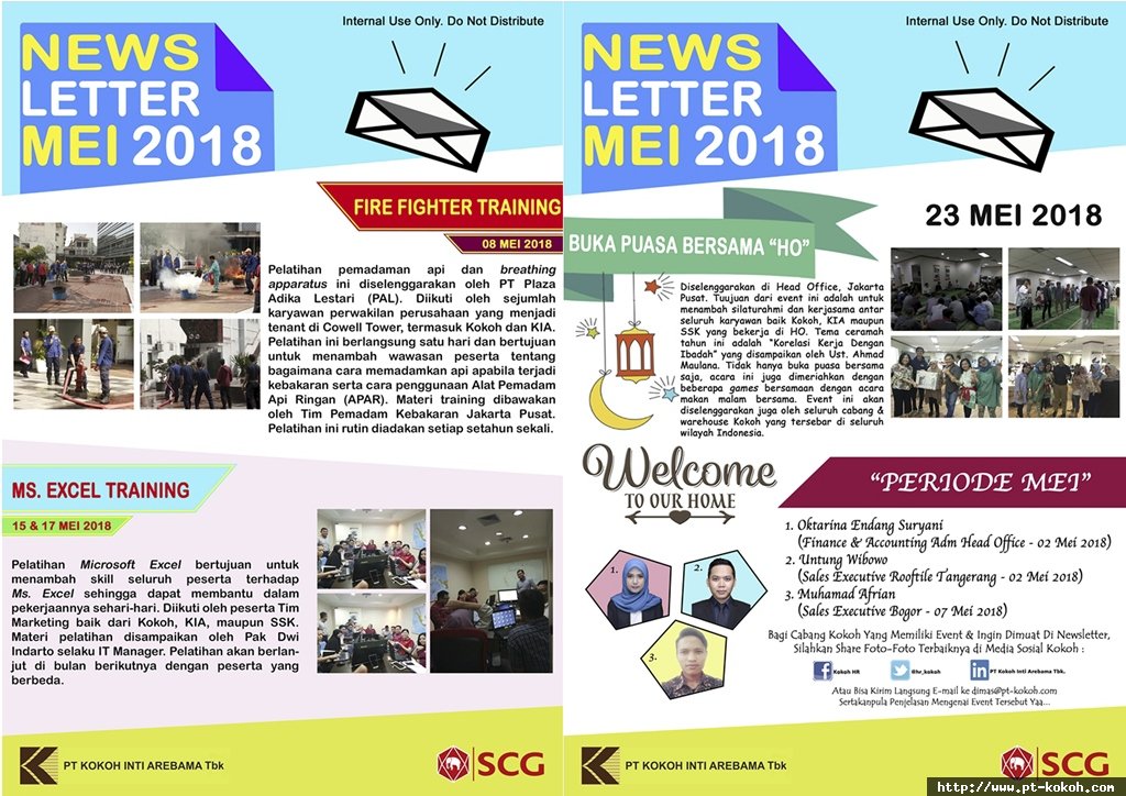 Newsletter Edisi Mei 2018